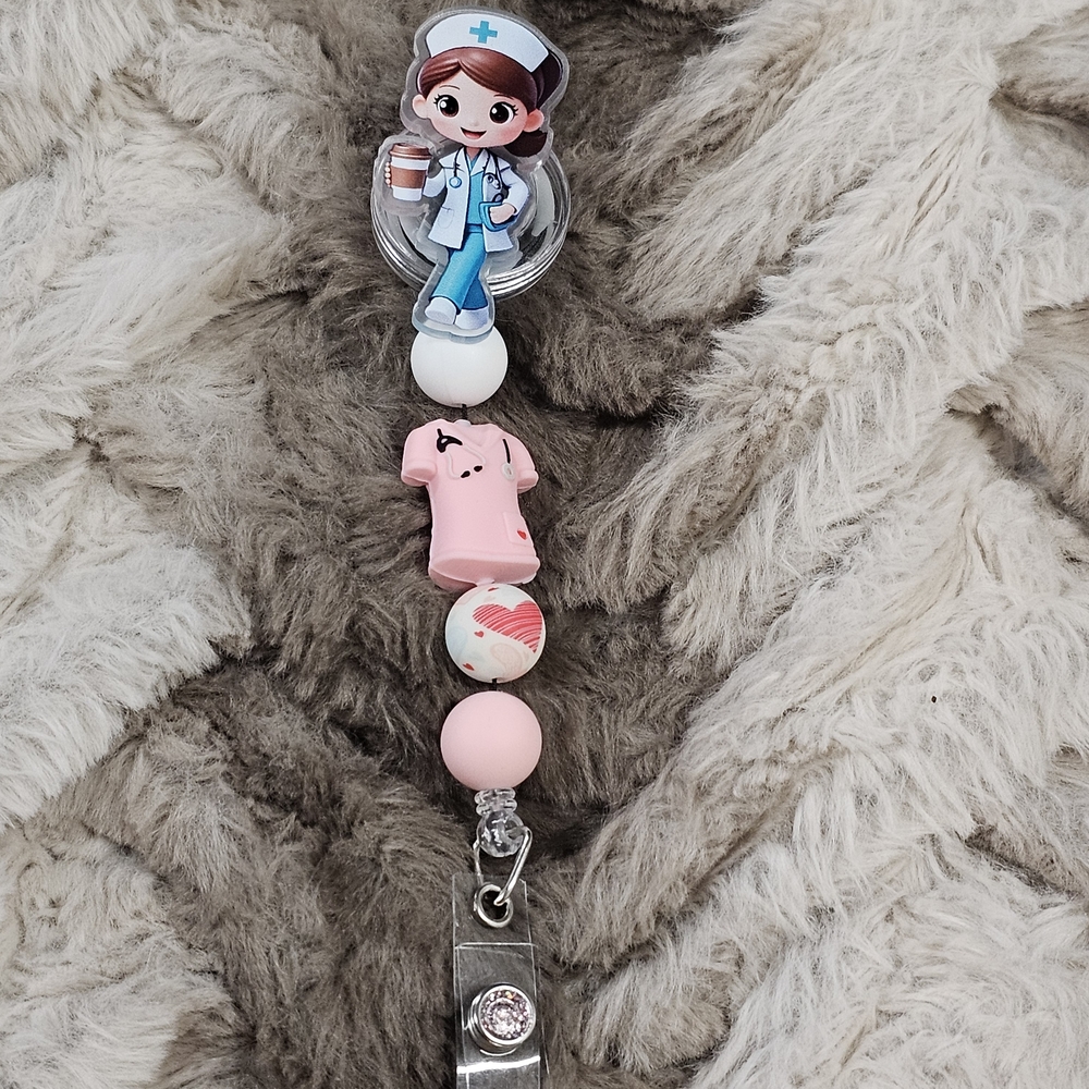 Nurse ID Badge Reel - Belt Clip